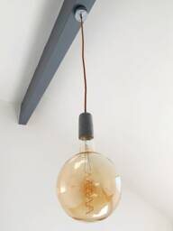 Conduit Box Pendant Light With Concrete E27 Lampholder & Copper Cable - thumbnail 2