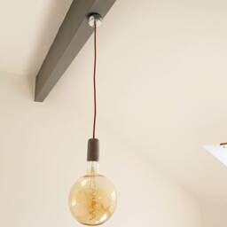 Conduit Box Pendant Light With Concrete E27 Lampholder & Copper Cable - thumbnail 3