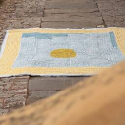 Handmade Twin Xl Cotton Quilt Van Gogh Starry Night Block Print Kantha Blanket - thumbnail 4