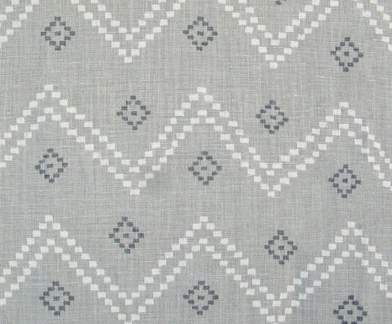 Peter Dunham Pillow Cover - Taj Ash Natural- Grey White & Dark Zig Zag Chevron Boho Southwest Decor- Motif Pillows Gray