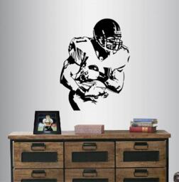 In-Style Decals Wall Vinyl Decal Home Decor Art Sticker Running Football Player With Sports Team Boy Removable Mural Design 1406 - thumbnail 1