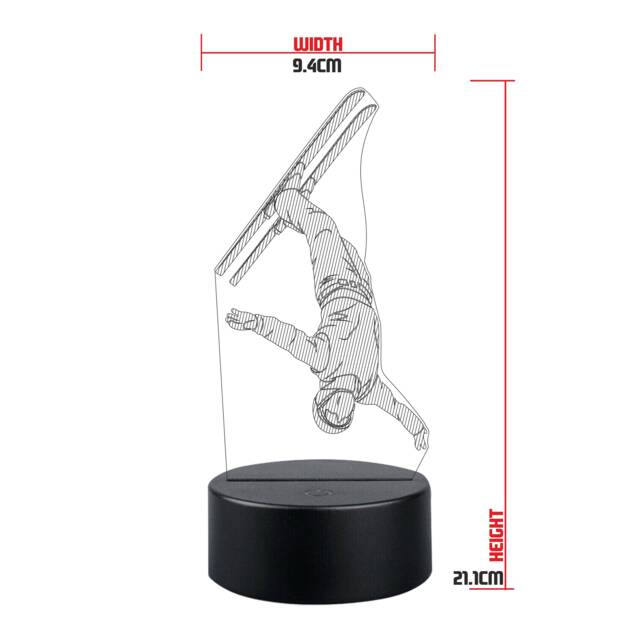 Personalised Skiing Led Night Light Sports Bedroom Decor - image 1
