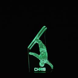 Personalised Skiing Led Night Light Sports Bedroom Decor - thumbnail 2
