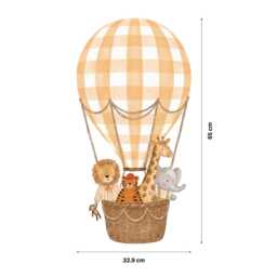 Safari Hot Air Balloon Nursery Wall Sticker - thumbnail 3