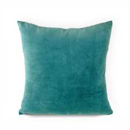 Teal Velvet Pillow Cover, Cotton & Linen Pillow, Reversible, Sizes Available