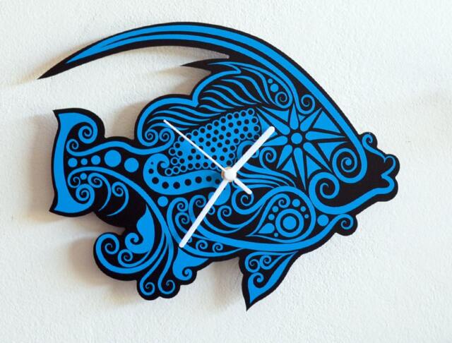 Tribal Coral Fish - Wall Clock - image 1