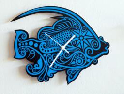 Tribal Coral Fish - Wall Clock