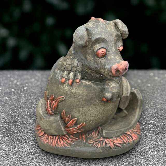 Concrete Dragon Sculpture Stone Figurine Outdoor Animal Decoration Wildlife Ornament Dragon Lover Gift Front Door Statue Yard Art - image 1