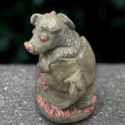 Concrete Dragon Sculpture Stone Figurine Outdoor Animal Decoration Wildlife Ornament Dragon Lover Gift Front Door Statue Yard Art - thumbnail 3