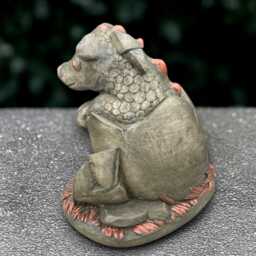 Concrete Dragon Sculpture Stone Figurine Outdoor Animal Decoration Wildlife Ornament Dragon Lover Gift Front Door Statue Yard Art - thumbnail 4