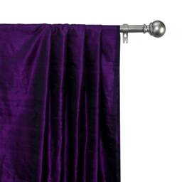 Purple Silk Dupioni Curtain Panels - Rod Pocket, Grommet, Box Pleat, Three Pinch Tab Top & Plain Ring Top - thumbnail 1