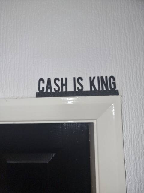 Cash Is King Door Topper, Shelf Decor, Wall Quirky Home Interior Gift, Door Decoration - image 1