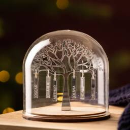 Personalised Family Tree Christmas Dome Decoration - thumbnail 2