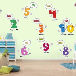 Colorful Number Wall Decals, Educational Math Stickers For Kids - thumbnail 3