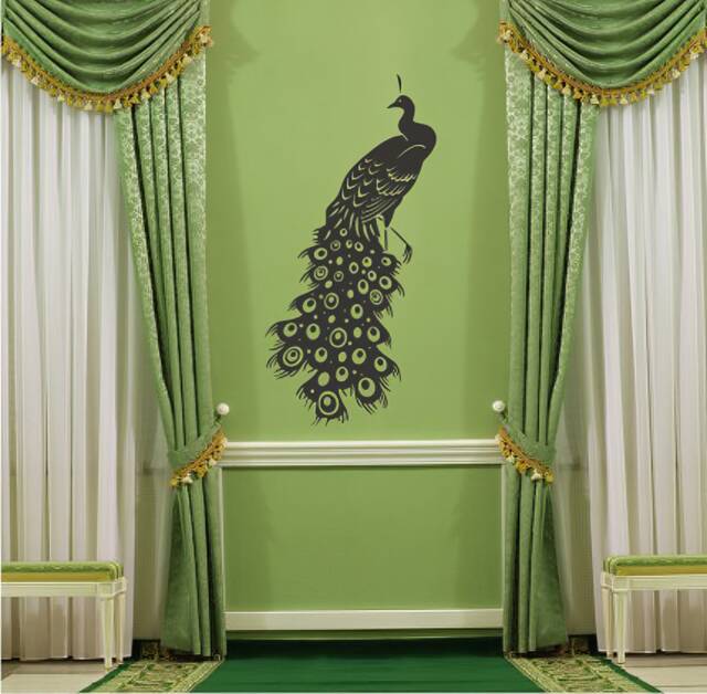 Peacock Wall Decal - Vinyl Stickers Art Graphics Custom Home Decor - image 1