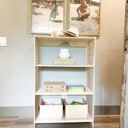 Sparrow Large - 3 Shelf Single Unit- Montessori Furniture - Minimalist Toy Shelf Bookshelf - thumbnail 2