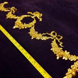 Large Ornate Applique Gilt Or White French Style Decorative Wall Furniture Onlay Moulding Pediment Plastic Decoration - thumbnail 2