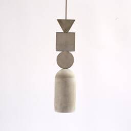 Geometric Concrete Pendant Light Modern Hanging Lamp - thumbnail 2