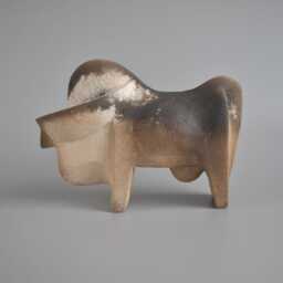 Ceramic Sculpture Buffalo, Bull Figurine, Black Bull, Art Collecting, Gift, Art Ceramics, Clay Figures, Minimalism, Animals - thumbnail 2