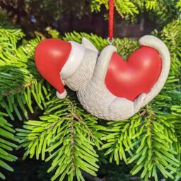 Personalised Cute Grey Tabby Cat Kitten Christmas Tree Decoration Kitty 1st Xmas Pet Bauble First Hanging Ornament Keepsake Gift - thumbnail 2