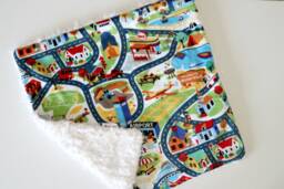 Dream Lovie. Security Blanket. Personalized Lovey. Faux Fur Town Map. Mini Baby Minky Shower Gift