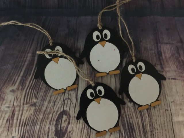 Personalised Penguin - Wooden Christmas Ornament Tree Decoration
