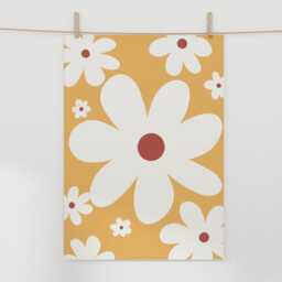 Cute Daisy Poster in Pastel Yellow, Flower Teen Bedroom Decor, Wildflower Print, Girl Nursery - thumbnail 3