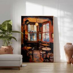 Vintage London Pub Poster, Print, British Decor, Art, Kitchen Food Wall Gift - thumbnail 2
