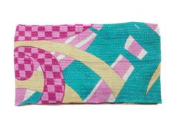 Twin Cotton Kantha Quilt Floral Handmade Indian Bedspread - thumbnail 1