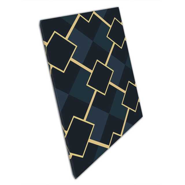 Elegant Art Deco Geometric Wall Print Minimalist Gold & Black Pattern For Modern Home Office Decor - image 1