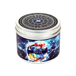 Pisces Zodiac Scented Candle - Star Sign Constellation Astrology Gifts Map
