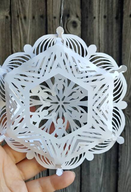 Chevron & Swirl Intricate Layered 3D Paper Snowflake For All Year Round - image 1