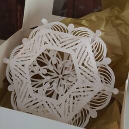 Chevron & Swirl Intricate Layered 3D Paper Snowflake For All Year Round - thumbnail 3