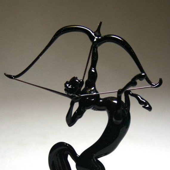 Glass Centaur Blown Art Collectible Figurine, Sagittarius Glass, Sculpture Made Of Blown Glass Figurine - image 1