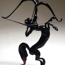 Glass Centaur Blown Art Collectible Figurine, Sagittarius Glass, Sculpture Made Of Blown Glass Figurine - thumbnail 2