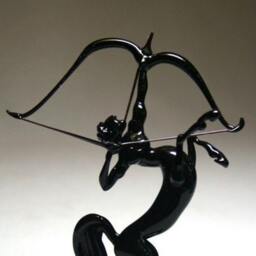 Glass Centaur Blown Art Collectible Figurine, Sagittarius Glass, Sculpture Made Of Blown Glass Figurine