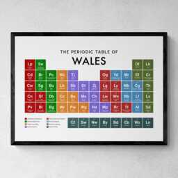 Wales Periodic Table Print, Poster Wall Art, Gifts - thumbnail 1