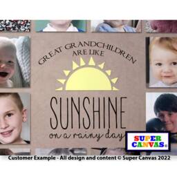 Grandchildren Personalised Family Photo Collage Framed Canvas Print Handmade Gift For Grandparent Grandad Nana Christmas Birthday - thumbnail 3