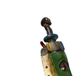 Handcrafted Sese Wood African Mask Tribal Boho Wall Decor - thumbnail 3