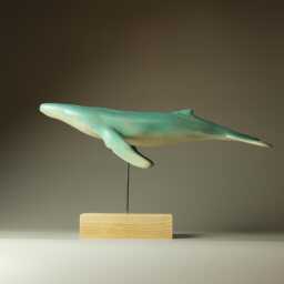 Wooden Whale Sculpture - Wb4