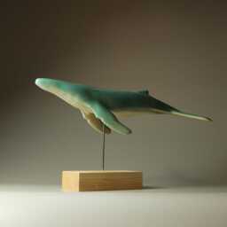 Wooden Whale Sculpture - Wb4 - thumbnail 2