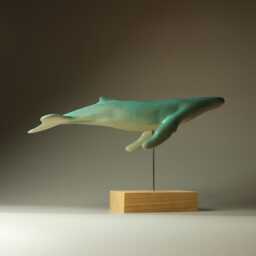 Wooden Whale Sculpture - Wb4 - thumbnail 4