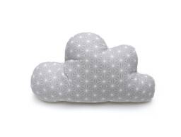 Cloud Pillow - Cuddle Pillow For Kids With Terry On The Backside Happy Star Gray - thumbnail 1