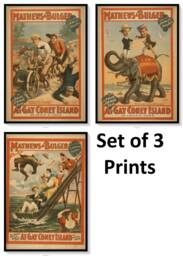 Vintage Gay New York Coney Island Play Drama Show Set Of 3 Prints - thumbnail 1