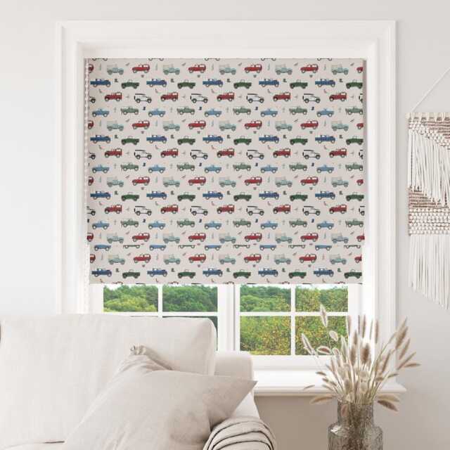 Custom Roman Blind - Emma Lawrence Land Rovers Linen, Made To Measure Window Treatment - image 1