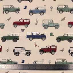 Custom Roman Blind - Emma Lawrence Land Rovers Linen, Made To Measure Window Treatment - thumbnail 3