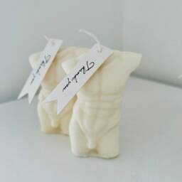 Hand Poured Male Torso Soy Candle - thumbnail 3