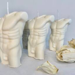 Hand Poured Male Torso Soy Candle - thumbnail 2