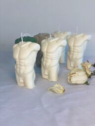 Hand Poured Male Torso Soy Candle - thumbnail 1