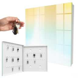 Gentleness Of Colors Key Cabinet For Home, Yellow Industrial Box, Minimalist Abstraction, Lovers Peace - thumbnail 2